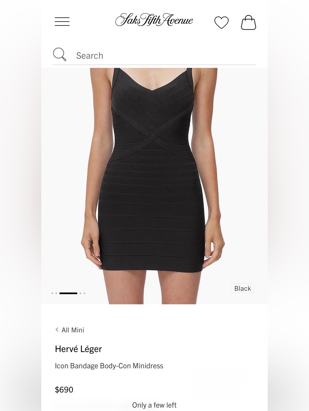 Hérve Léger Black Bandage Halter Mini Dress Size XXS Criss Cross Bodycon Sexy